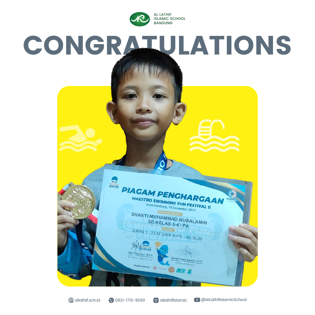 Shakti Muhammad Nur Alamin, Siswa Al Lathif Islamic Primary School Raih Empat Medali di Lomba Renang Maestro Swimming Fun Festival II